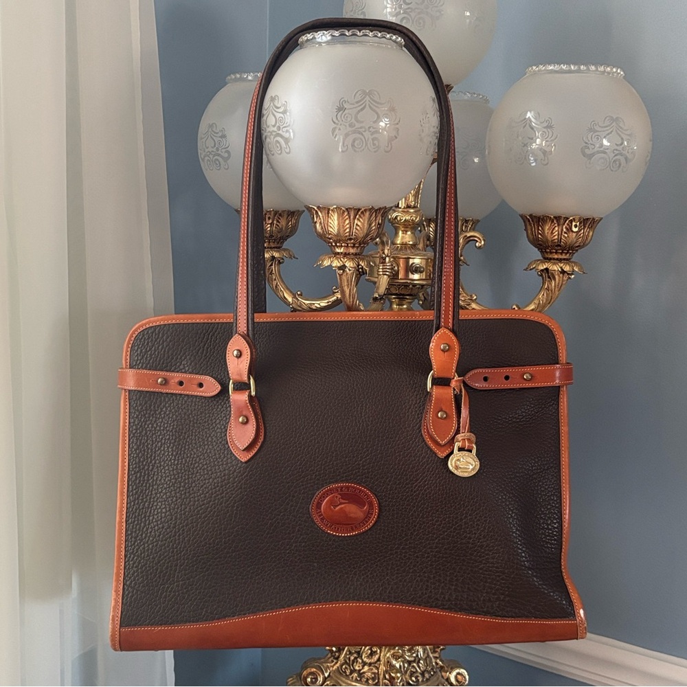Dooney & Bourke Brown and Tan Leather Tote
